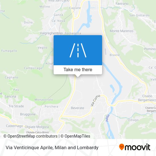 Via Venticinque Aprile map