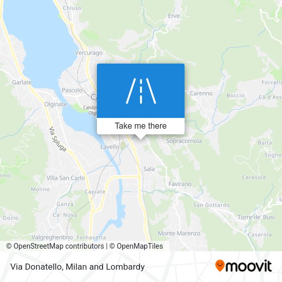 Via Donatello map