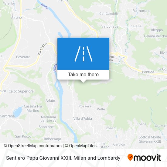 Sentiero Papa Giovanni XXIII map