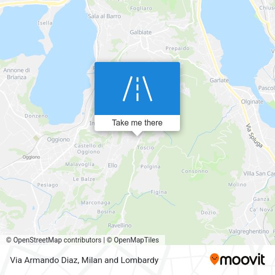 Via Armando Diaz map