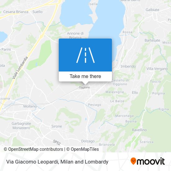 Via Giacomo Leopardi map