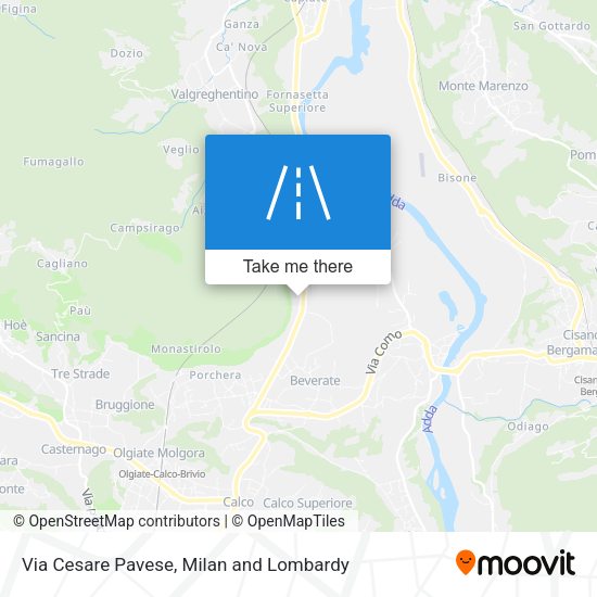Via Cesare Pavese map