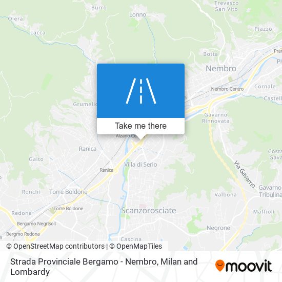 Strada Provinciale Bergamo - Nembro map