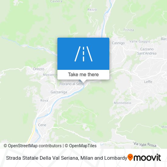 Strada Statale Della Val Seriana map