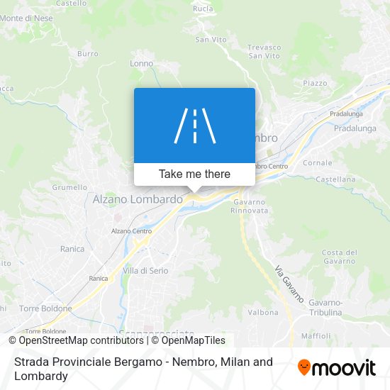 Strada Provinciale Bergamo - Nembro map