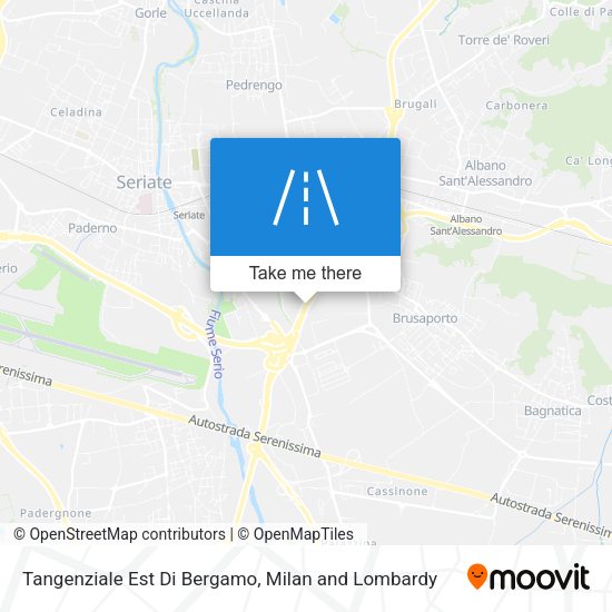 Tangenziale Est Di Bergamo map