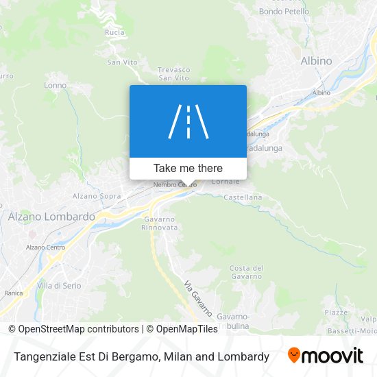Tangenziale Est Di Bergamo map