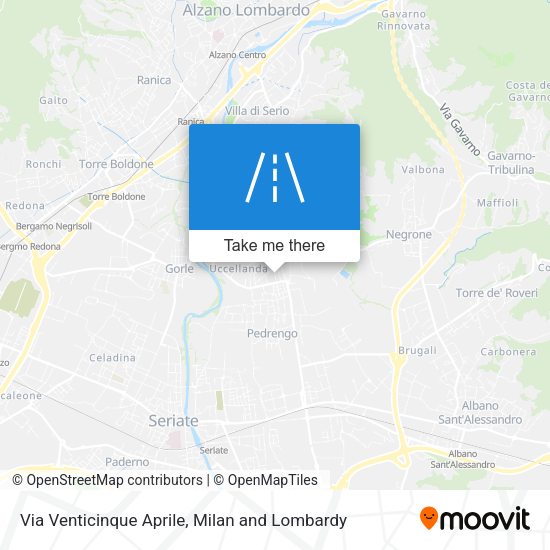 Via Venticinque Aprile map