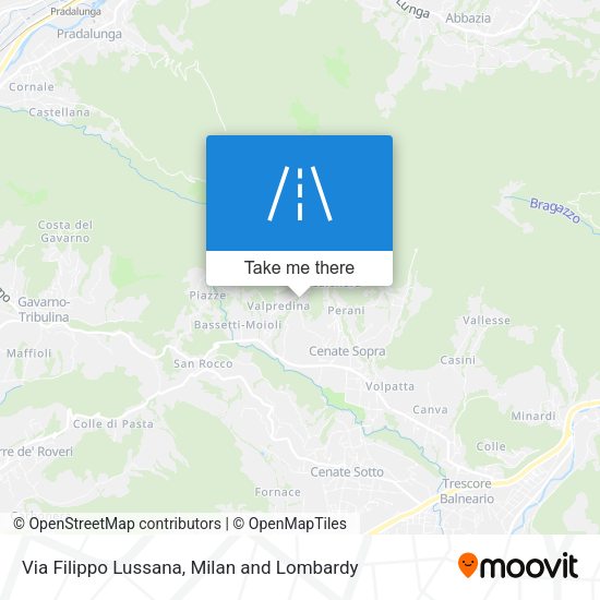 Via Filippo Lussana map