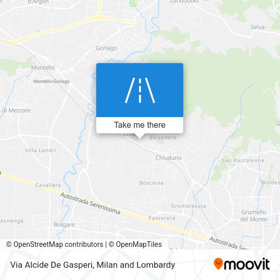 Via Alcide De Gasperi map