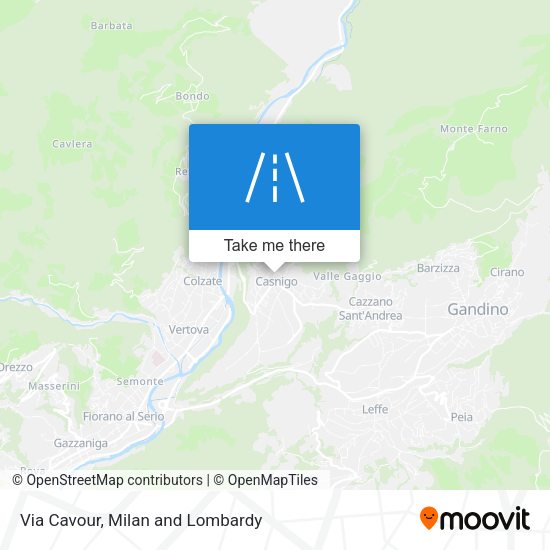 Via Cavour map