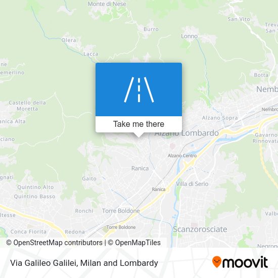 Via Galileo Galilei map