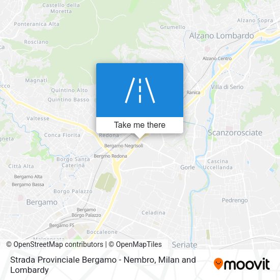 Strada Provinciale Bergamo - Nembro map