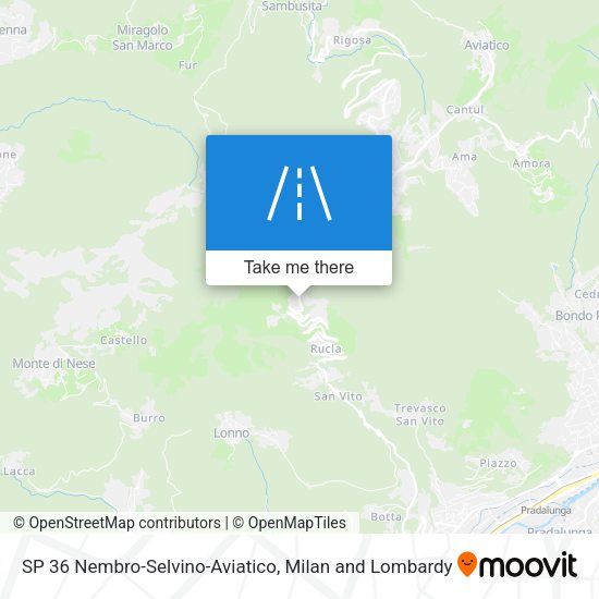 SP 36 Nembro-Selvino-Aviatico map