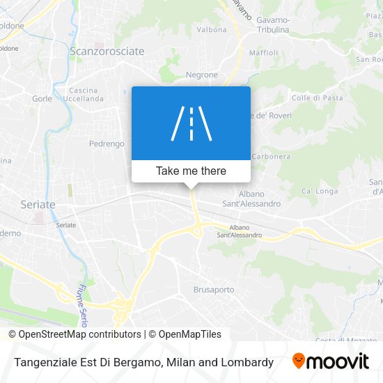 Tangenziale Est Di Bergamo map