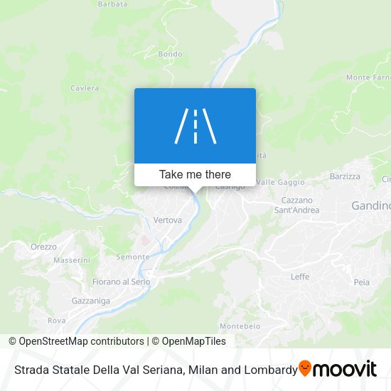 Strada Statale Della Val Seriana map