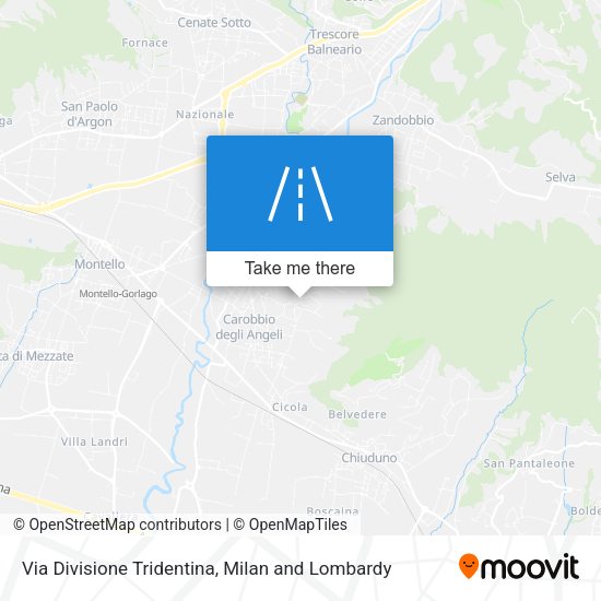 Via Divisione Tridentina map