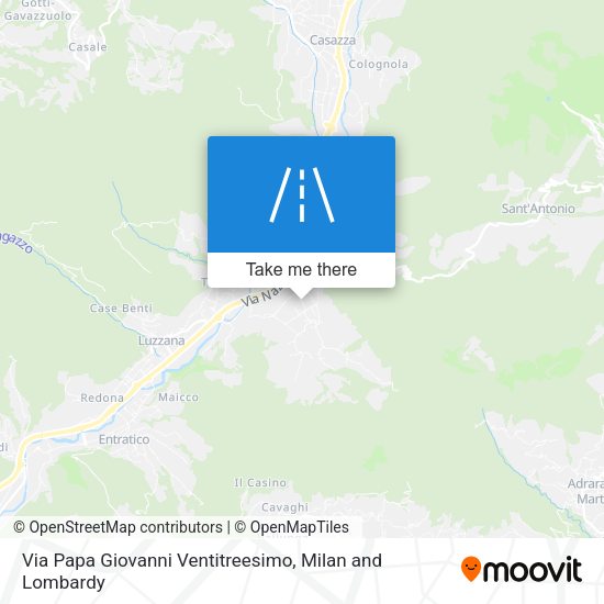 Via Papa Giovanni Ventitreesimo map
