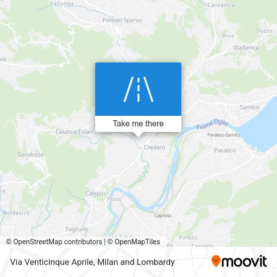 Via Venticinque Aprile map