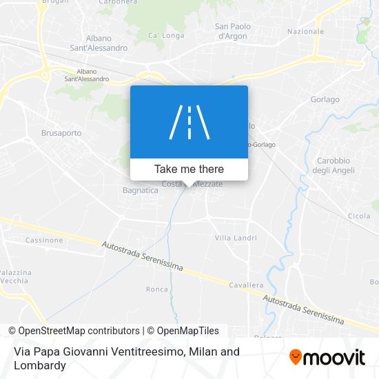 Via Papa Giovanni Ventitreesimo map