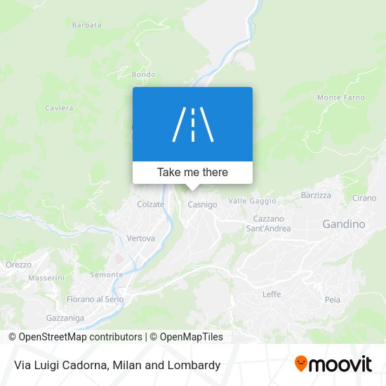 Via Luigi Cadorna map