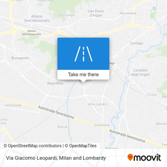 Via Giacomo Leopardi map