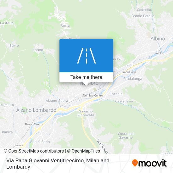 Via Papa Giovanni Ventitreesimo map