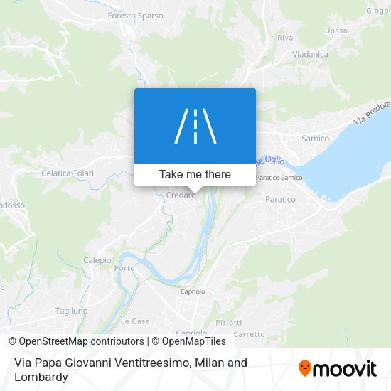 Via Papa Giovanni Ventitreesimo map