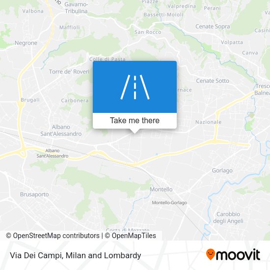 Via Dei Campi map