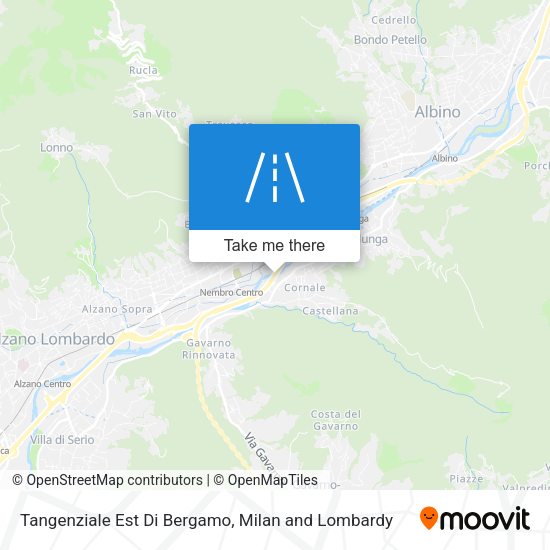 Tangenziale Est Di Bergamo map