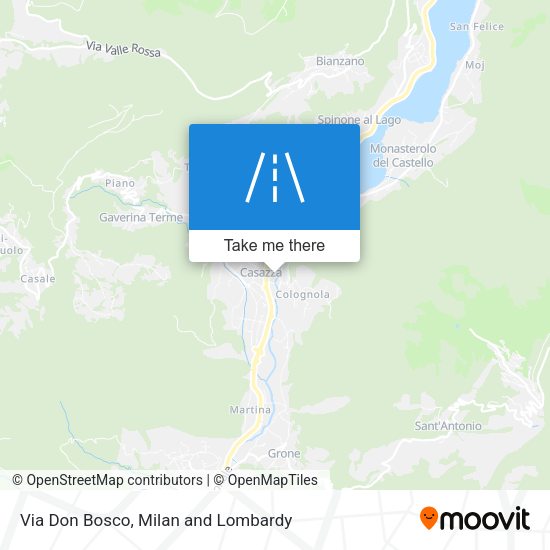 Via Don Bosco map
