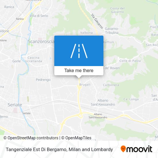 Tangenziale Est Di Bergamo map