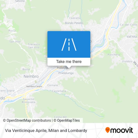 Via Venticinque Aprile map