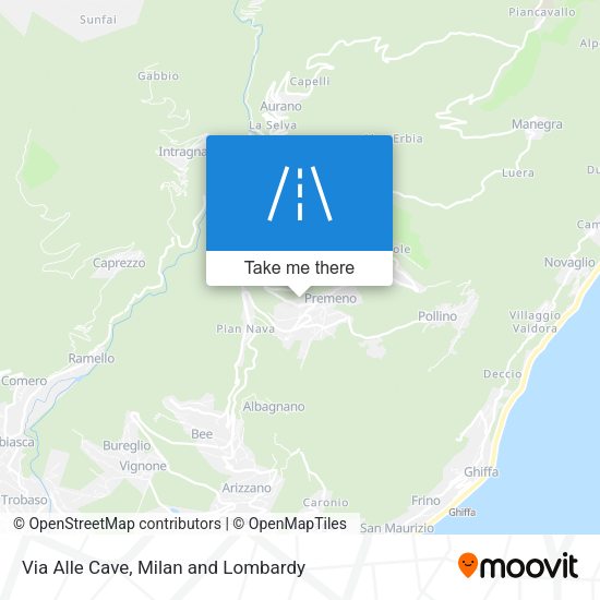 Via Alle Cave map