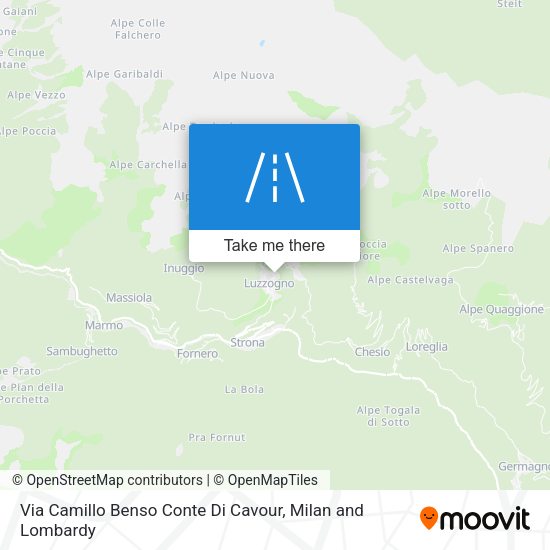 Via Camillo Benso Conte Di Cavour map