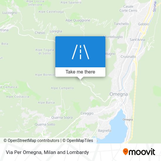 Via Per Omegna map