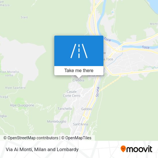 Via Ai Monti map