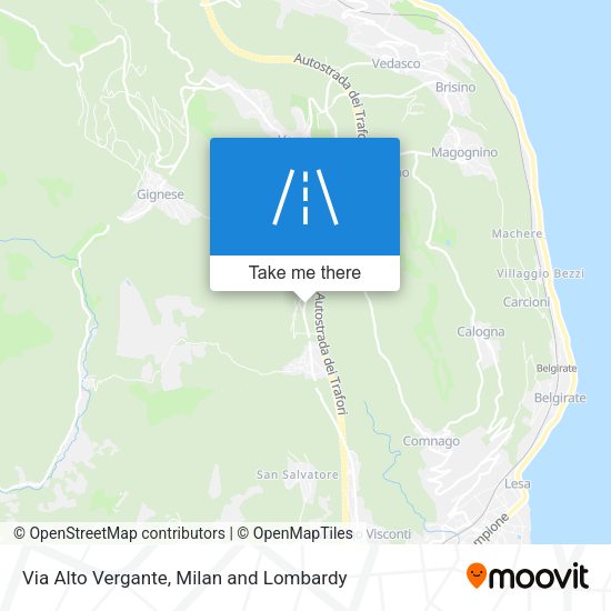 Via Alto Vergante map