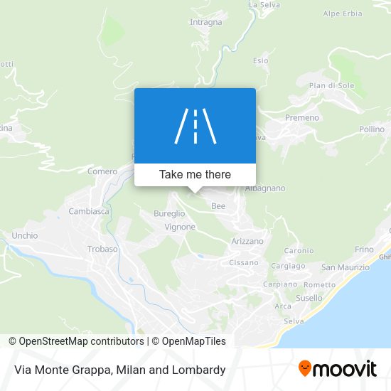 Via Monte Grappa map