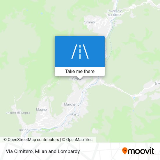 Via Cimitero map