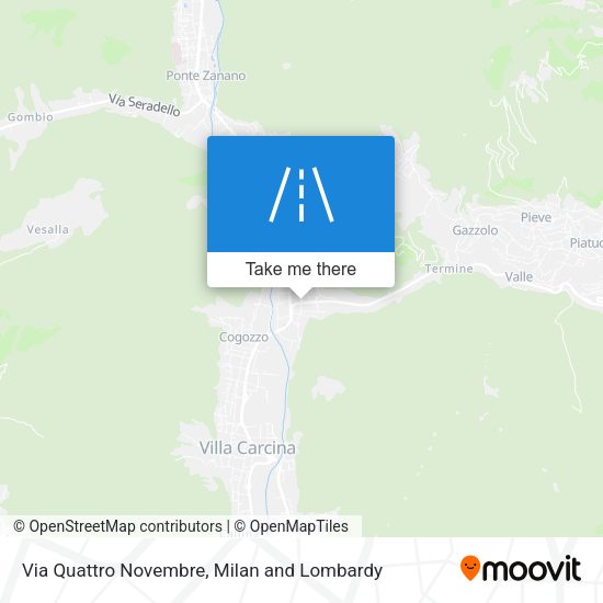 Via Quattro Novembre map