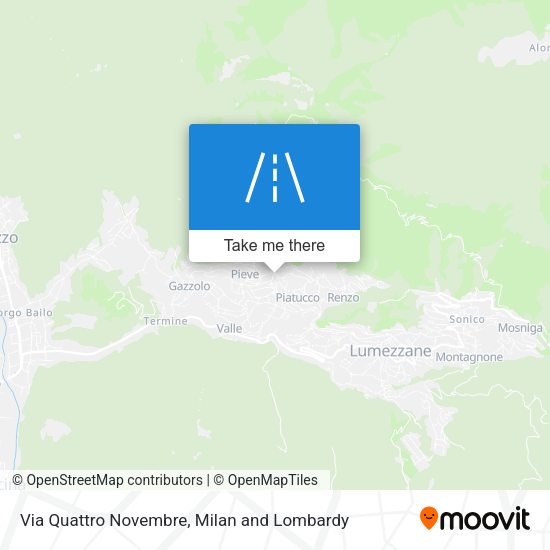 Via Quattro Novembre map