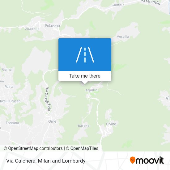 Via Calchera map