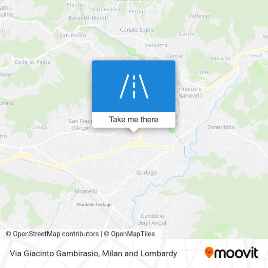 Via Giacinto Gambirasio map