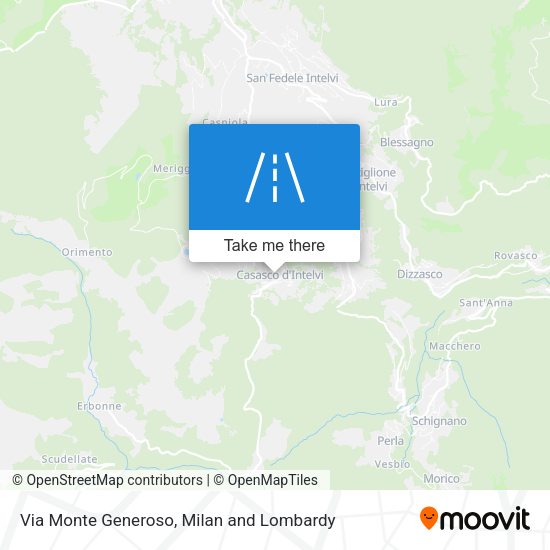 Via Monte Generoso map