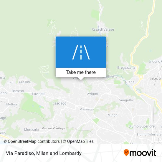 Via Paradiso map