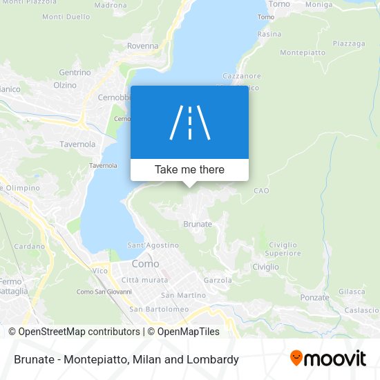Brunate - Montepiatto map