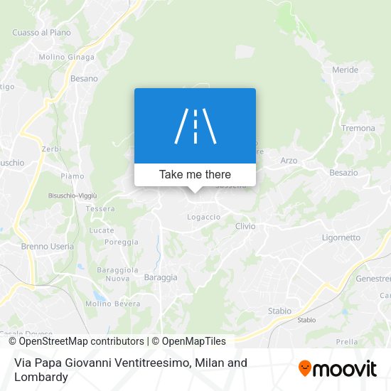 Via Papa Giovanni Ventitreesimo map