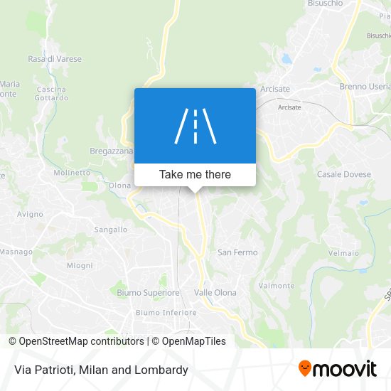 Via Patrioti map
