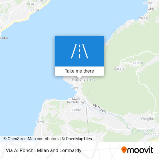 Via Ai Ronchi map